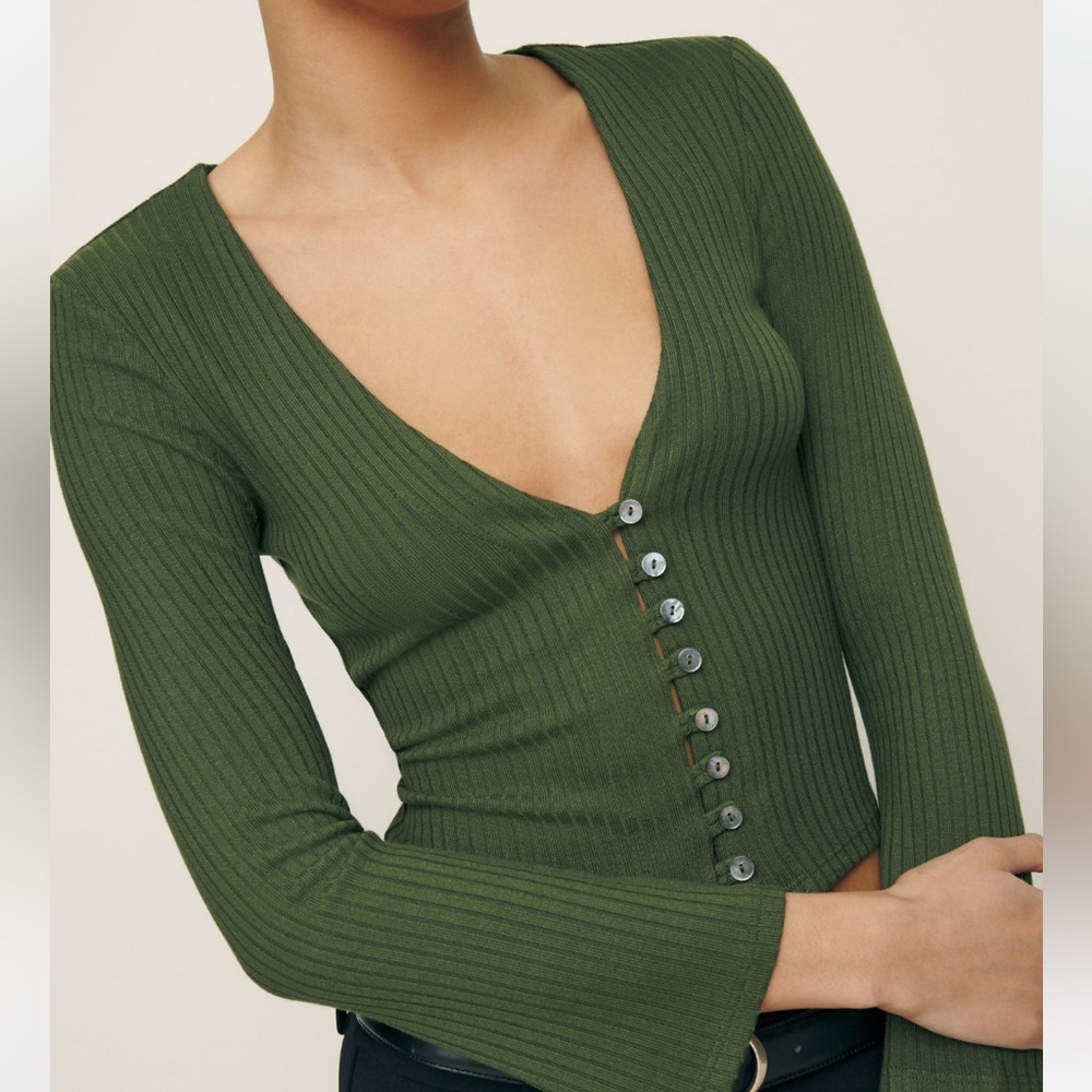 Reformation Gellar Top - Green, Small